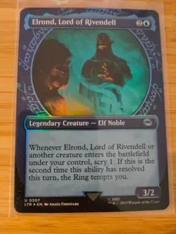 MTG Elrond, Lord of Rivendell (FOIL Showcase) Lord of the Rings M/NM Free UK P&P - Image 1