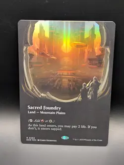 MTG - Sacred Foundry - BORDERLESS FOIL - Land (R/W) - EOE 282 - Rare - NM - Image 1