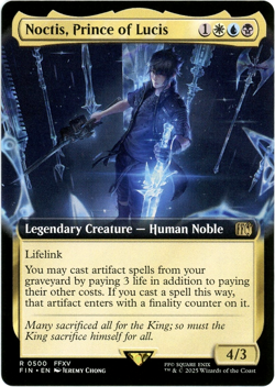 Noctis, Prince of Lucis (Extended Art) - 0500 - Final Fantasy MTG NM/M - Image 1
