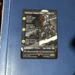 Summon: Primal Odin - BORDERLESS - Final Fantasy FFXIV FIN - 0365 - MTG Magic - Image 1