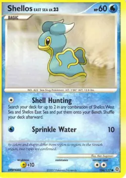 2x (pok-SW-106) Shellos East Sea (C) Pokemon D&P Secret Wonders Card # 106 - Image 1