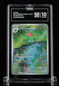 Pokemon Ivysaur 167/165 Scarlet & Violet 151 Illustration Rare Holo TAG 10 #02 - Image 1