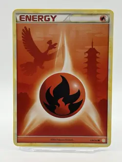 Pokemon TCG Fire Energy Ho-Oh Art, 116/123, HeartGold/SoulSilver LP - Image 1