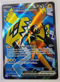 Tapu Koko EX - #222/182 - Pokemon TCG Paradox Rift Full Art Ultra Rare NM - Image 1