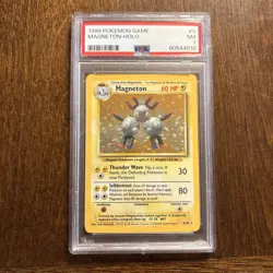 1999 Pokemon Game Magneton Holo #9 Graded PSA 7 NM MINT Base Set - Image 1