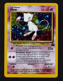 Mew #9 Holo WOTC Black Star Promo Near Mint (NM) Pokemon League - Image 1