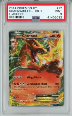 2014 POKEMON FLASHFIRE CHARIZARD EX #12 HOLO FOIL PSA 9 MINT #41403032 - Image 1