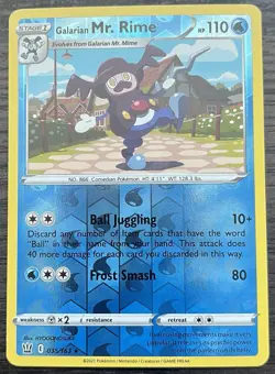 Galarian Mr. Rime 035/163 Sword Shield Pokemon TCG Battle Styles Reverse Holo NM - Image 1