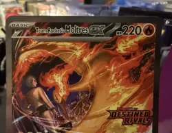 2025 Pokemon SV Destined Rivals Team Rocket's Moltres ex Stamp Promo #229/182 - Image 2