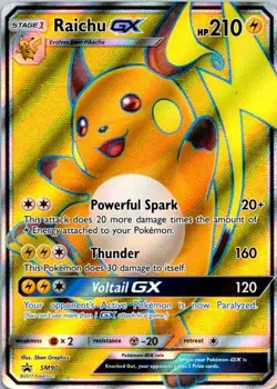Pokemon TCG Raichu GX SM90 Sm Holo NM / LP (SKU 1-2) - Image 1