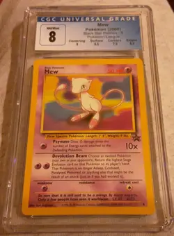 CGC 8 NM/MT Subs Mew #8 WOTC Black Star Promo Pokemon Vintage 2000 - Image 1