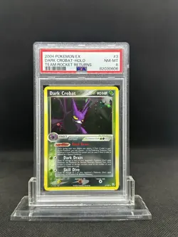 2004 Pokemon EX Team Rocket Returns Dark Crobat Iksbat 3/109 Holo PSA 8 NM-MINT - Image 1