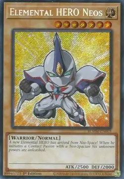 Yugioh! LP Elemental HERO Neos - BLMM-EN003 - Secret Rare - 1st Edition Lightly - Image 1