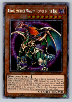 Chaos Emperor Dragon - Envoy of the End Yugioh RA03-EN133 Platinum Secret PSR NM - Image 1