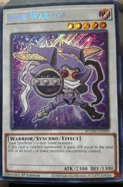 Yugioh Junk Warrior BLMM-EN009 1st Edition Secret Rare English - Image 1