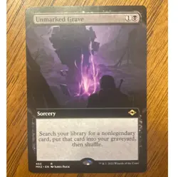 Unmarked Grave Extended Art LP Modern Horizons 2 MH2 Magic MTG Card - Image 1