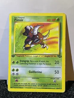1999 1st Edition Pinsir 25/64 Jungle Pokemon Card TCG WoTC - Image 4