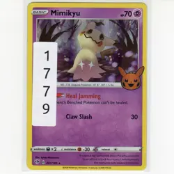 Pokemon TCG Mimikyu 081/189 Trick or Trade 2022 Holo Rare Card EN-NM - Image 3