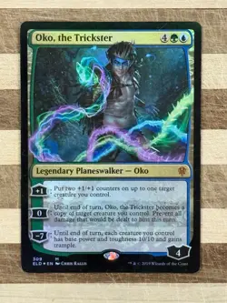 MTG Throne of Eldraine Oko, the Trickster Foil Card 309 - Image 1
