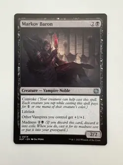 Markov Baron MTG Magic the Gathering Card NM Near Mint MAT - Image 1