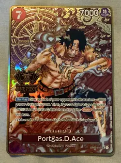 One Piece Card Game Portgas D. Ace OP02-013 English 2nd Anniversary Card - MINT - Image 1