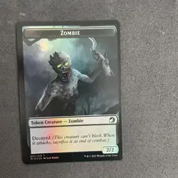 Emblem - Teferi // Zombie Token (005) - Foil x1 - Innistrad: Midnight Hunt - NM- - Image 2