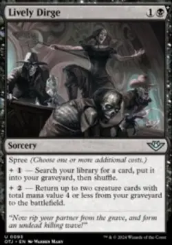 Lively Dirge Outlaws of Thunder Junction (OTJ) 93 MTG Regular - Image 1