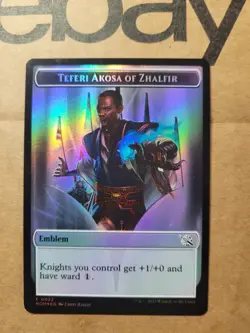 FOIL MTG Elemental (2) Emblem Teferi Akosa Zhalfir Emblem March Machine Token NM - Image 1