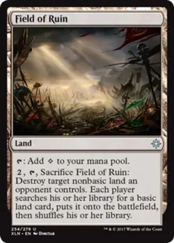 Field of Ruin - Foil Magic mtg Light Play, English Ixalan x1 - Image 1