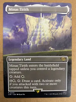MTG 1x BORDERLESS Minas Tirith # 341 Lord of the Rings Magic the Gathering x1 NM - Image 1