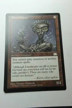 MTG Steel Golem x1- -Weatherlight-Lightly Played - Image 1