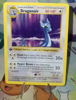 Pokemon TCG 1st Edition Shadowless Dragonair 18/102 NM/BETTER - Image 1