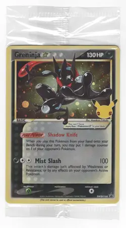 Pokemon TCG Greninja ⭐ Gold Star SWSH144 Celebrations Black Star Promo - Sealed - Image 1