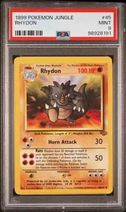1999 POKEMON JUNGLE 45 RHYDON MINT 9 - Image 3