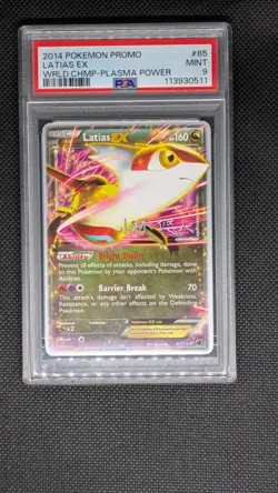Pokemon Latias EX 85/116 Ultra Rare Plasma Power 2014 World Championship PSA 9 - Image 1