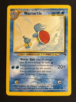 2001 Pokemon Southern Islands WotC Promo 15/18 Wartortle Non-Holo - Image 1