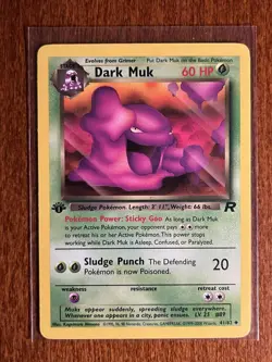 [NM] 2000 Pokemon Team Rocket Dark Muk 1st Edition #41/82 Uncommon - Image 1