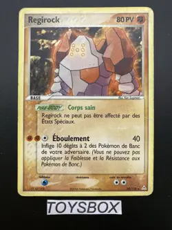Carte Pokemon Regirock Rare 28/110 / Bloc EX Fantomes Holon / Poor FR - Image 2