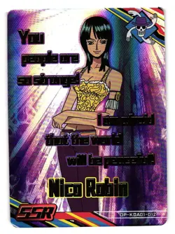 Nico Robin SSR OP-KDAD1-012 One Piece Anime TCG CCG Anime Card - Image 1