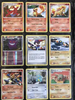 9 pokemon 2009 cards- charmeleon,ponyta,charmander, holo gengar,croagunk, bagon - Image 1