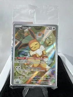 Pokemon Eevee TCG IR Scarlet and Violet Prismatic Evolutions Promo Card Sealed - Image 1