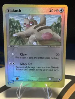 Pokemon TCG Slakoth Reverse Holo Card 45/109 Ruby and Sapphire - Image 1