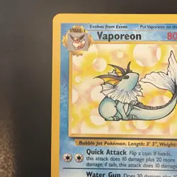 Vintage Pokemon Vaporeon 28/64 Jungle Non-Holo Rare Card - Image 2