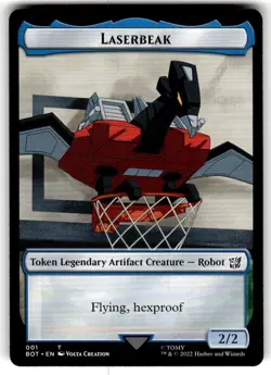 ~ Laserbeak Token ~ NM ~ Universes Beyond: Transformers ~ MTG - Image 1