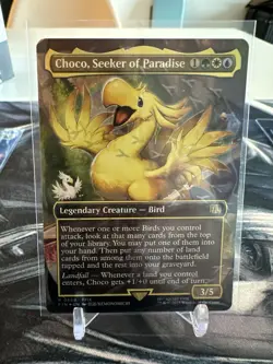 MTG Final Fantasy Choco, Seeker of Paradise Chocobo Track Foil Near Mint - Image 1