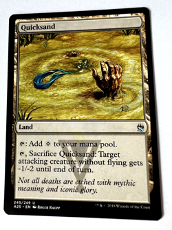 MTG Magic The Gathering Masters 25 Quicksand Uncommon LP - Image 1