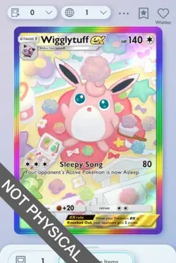 Pokemon TCG POCKET - Wigglytuff Rainbow Rare 2⭐, Genetic Apex, English - Image 1