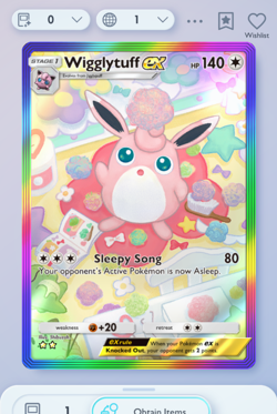 Pokemon TCG POCKET - Wigglytuff Rainbow Rare 2⭐, Genetic Apex, English - Image 3