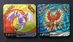 2X Pokemon Staks Magnets Lugia Ho-oh Johto Legendary Gold Silver #249 #250 SHINY - Image 1