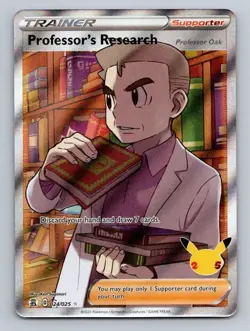 PROFESSOR'S RESEARCH 024/025 25TH CELEBRATIONS POKEMON (FULL ART, NM) - Image 1